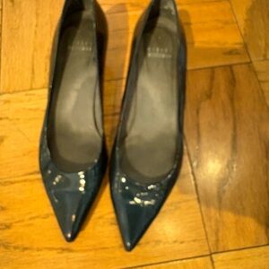 Stuart Weitzman Glossy Blue Heels